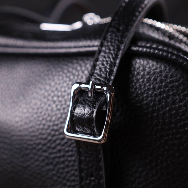 Цікава сумка-клатч зі знімними ручками з натуральної шкіри 22078 Vintage Чорна 22078 фото
