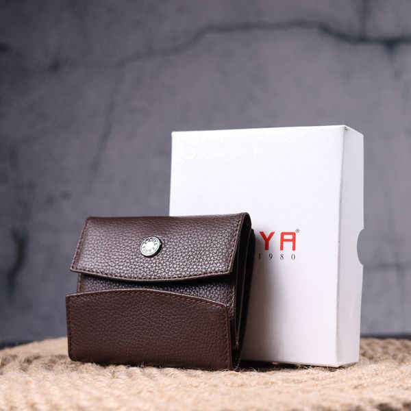 Жіночий компактний гаманець з натуральної шкіри KARYA 21341 Коричневий 21341 фото
