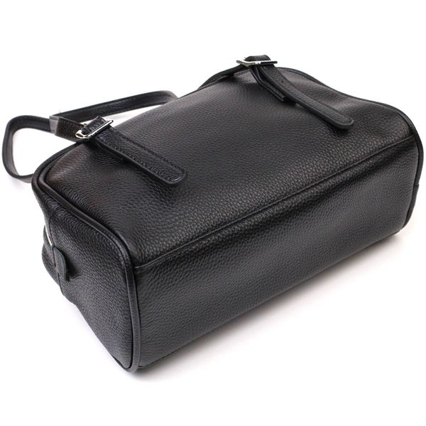 Цікава сумка-клатч зі знімними ручками з натуральної шкіри 22078 Vintage Чорна 22078 фото