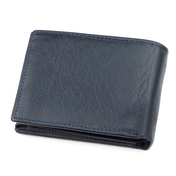 Мужской кошелек ST Leather 18326 (ST108) кожаный многофункциональный Синий 18326 фото