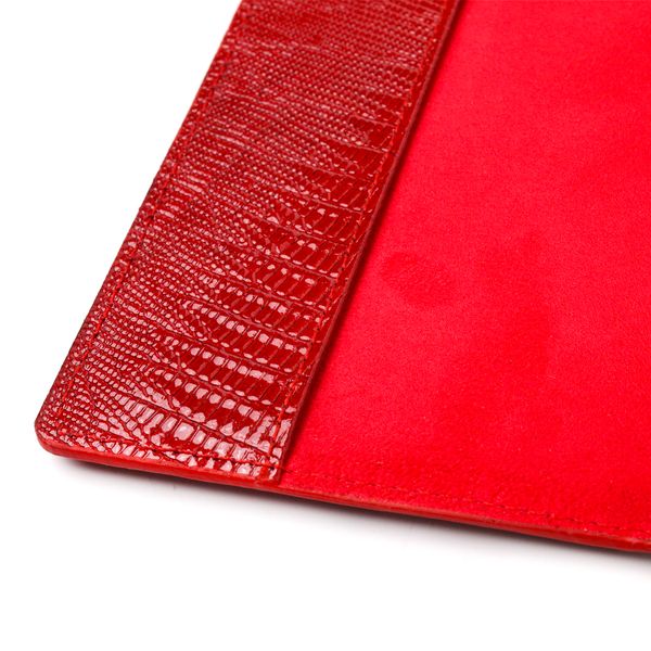 Яскрава обкладинка на паспорт із фактурної шкіри KARYA 20915 Червоний 20915 фото