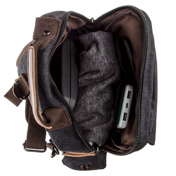 Сумка-рюкзак на одне плече Vintage 20143 Чорна 46173 фото