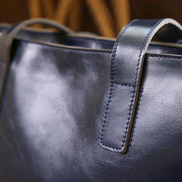Вместительная женская сумка-шоппер Shvigel 16369 Синий 52503 фото