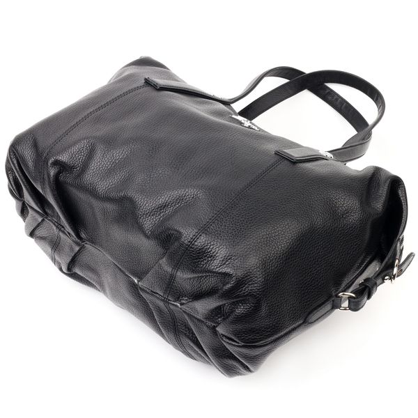 Вместительная женская сумка с ручками KARYA 20865 кожаная Черный 20865 фото