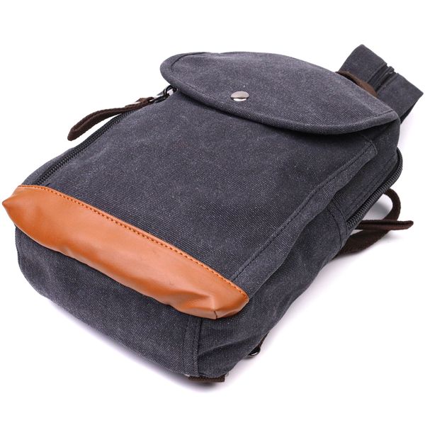 Рюкзак для чоловіків із щільного текстилю Vintage 22182 Чорний 56818 фото