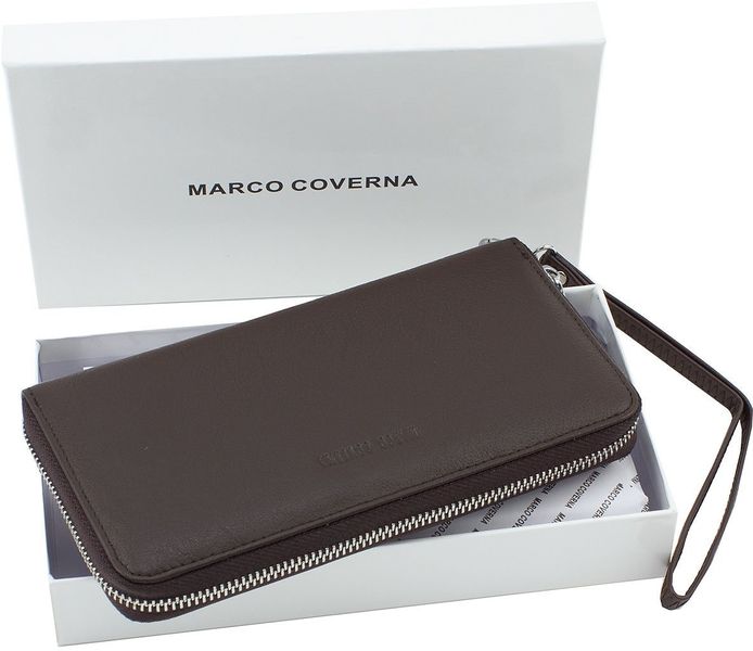 Коричневый кожаный кошелёк на молнии Marco Coverna mc7003-9 mc7003-9 фото