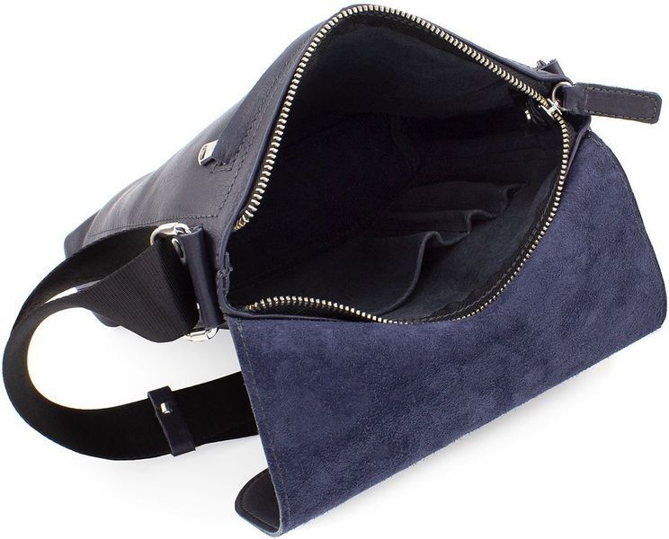 Стильна сумка середнього розміру Grande Pelle 754670 Navy Blue 754670 фото