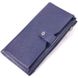 Стильний вертикальний гаманець із натуральної шкіри KARYA 21423 Синій 21423 фото 1