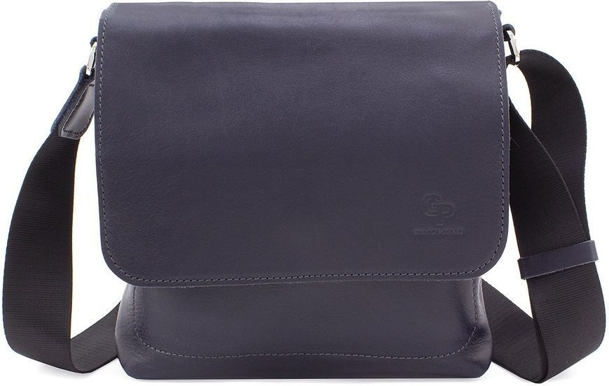 Стильна сумка середнього розміру Grande Pelle 754670 Navy Blue 754670 фото