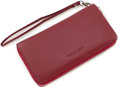 Бордовый кожаный кошелёк на молнии Marco Coverna mc7003-4 mc7003-4 фото