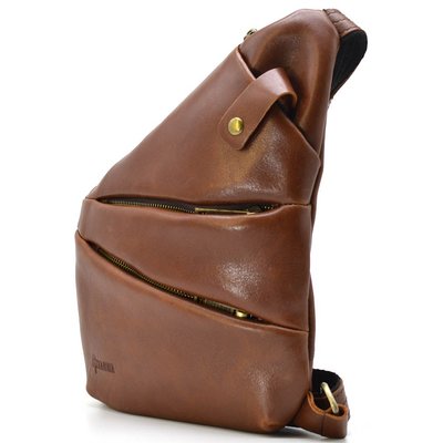 Мужская сумка-слинг через плечо TARWA GB-6402-3md Наппа коньяк GB-6402-3md фото