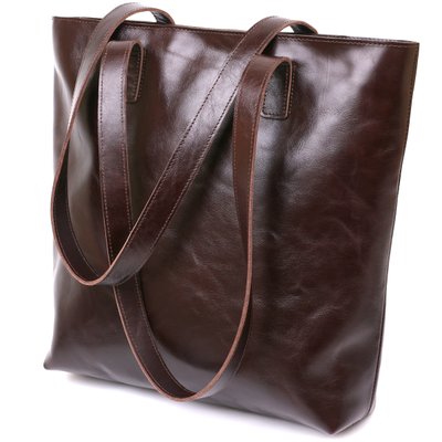 Кожаная женская сумка-шоппер Shvigel 16370 Коричневый 52504 фото
