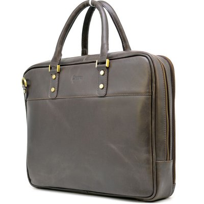 Мужская кожаная сумка-портфель тонкая, коричневая TARWA TC-4766-4lx TC-4766-4lx   фото
