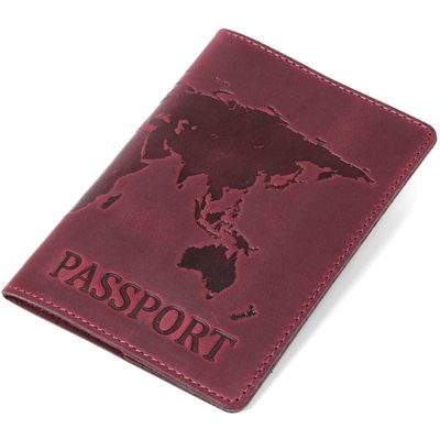 Замечательная кожаная обложка на паспорт Shvigel 16551 Бордовый 16551 фото