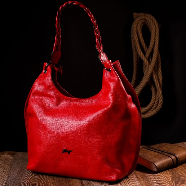 Яскрава сумка жіноча KARYA 20866 шкіряна Червоний 20866 фото