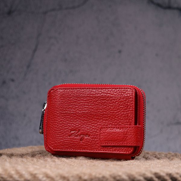 Жіночий гаманець на блискавці з натуральної шкіри KARYA 21342 Червоний 21342 фото