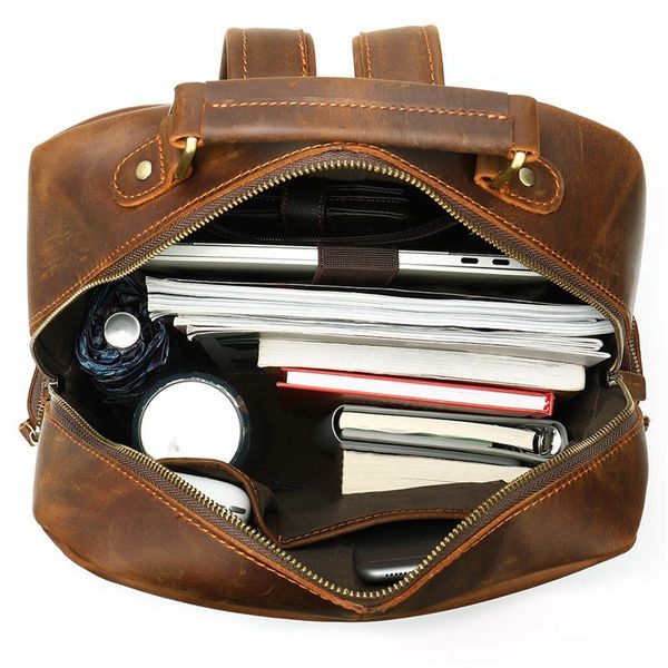 Рюкзак винтажный для ноутбука Vintage 14712 кожаный Коричневый 14712 фото
