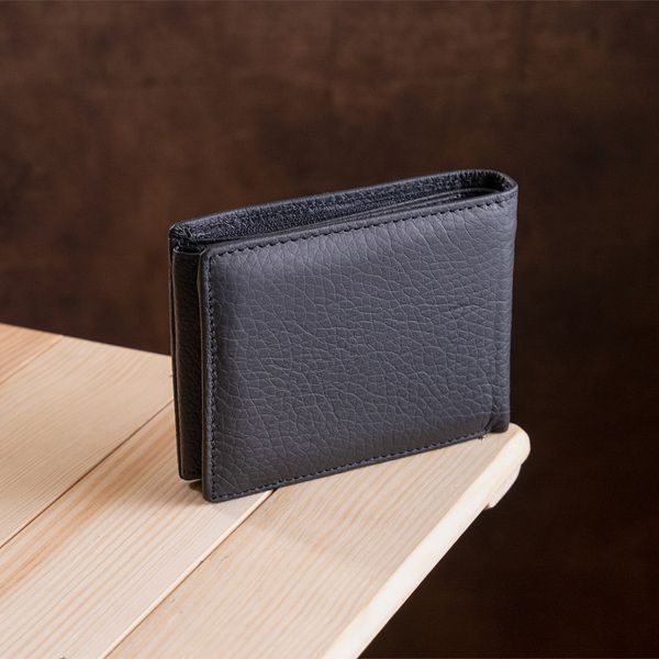 Мужской кошелек ST Leather 18327 (ST108) из натуральной кожи Черный 18327 фото