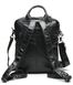 Сумка-рюкзак 2 в 1 мужская кожаная вертикальная с хлястиком Vintage 14790 Черная 14790 фото 2