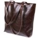 Шкіряна жіноча сумка-шоппер Shvigel 16370 Коричневий 52504 фото 1
