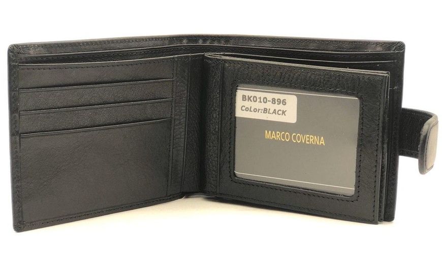 Чёрный кожаный кошелёк на защелке Marco Coverna BK010-896 BK010-896 фото