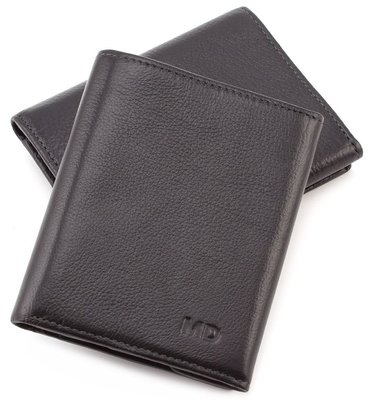 Чёрный кожаный портмоне на магнитах MD Leather Collection 604-a 604-a фото
