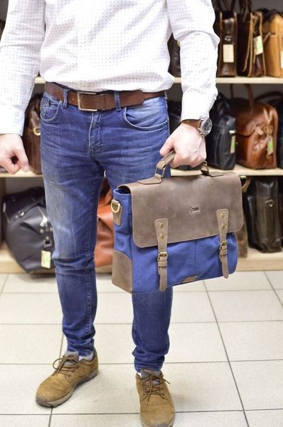 Чоловіча сумка-портфель шкіра та canvas TARWA RK-3960-4lx RK-3960-4lx фото