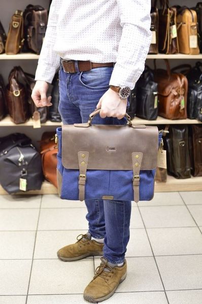 Чоловіча сумка-портфель шкіра та canvas TARWA RK-3960-4lx RK-3960-4lx фото
