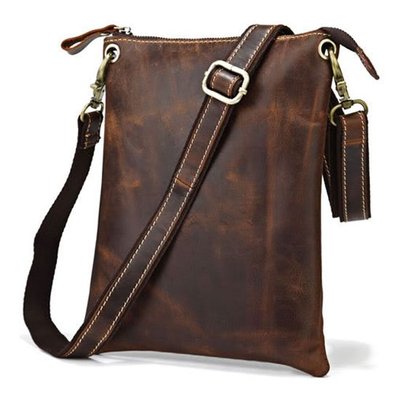 Шкіряна чоловіча сумка Vintage 14061 коричнева 14061 фото