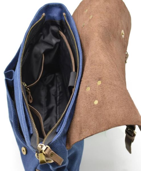Мужская сумка-портфель кожа+парусина RK-3960-4lx от украинского бренда TARWA RK-3960-4lx фото