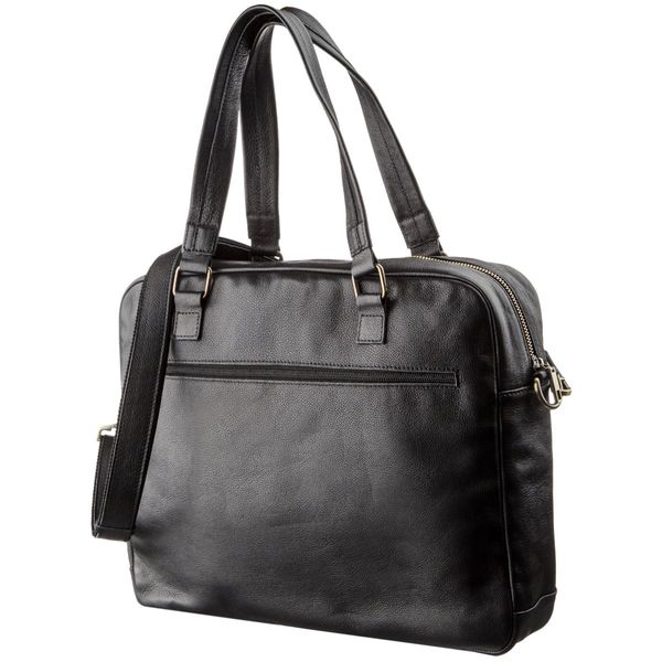 Мужская кожаная деловая сумка-портфель для ноутбука SHVIGEL 19108 Черная 44385 фото