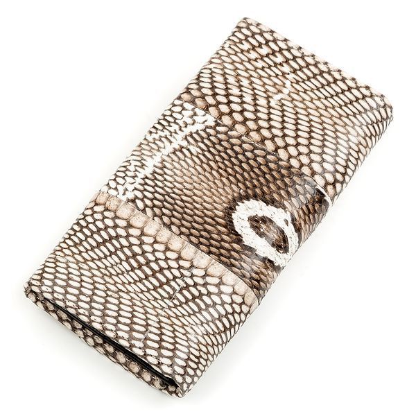 Кошелек женский SNAKE LEATHER 18263 из натуральной кожи питона Серый 18263 фото