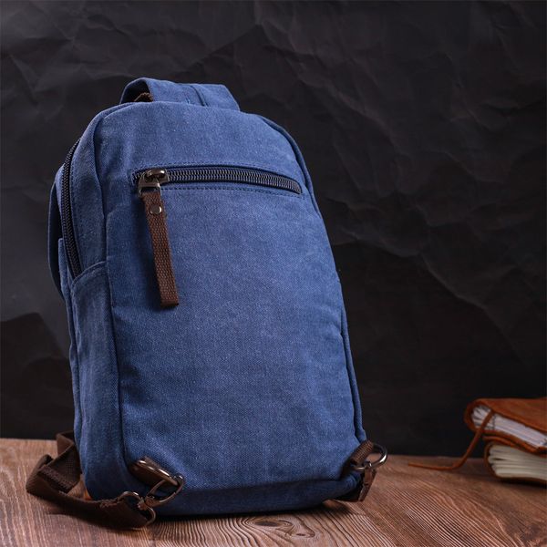 Современный рюкзак для мужчин из плотного текстиля Vintage 22184 Синий 56820 фото