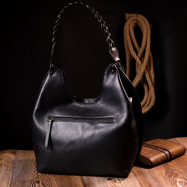 Шкіряна жіноча сумка KARYA 20867 Чорний 20867 фото