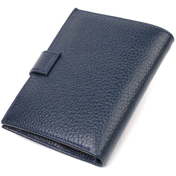 Практичний вертикальний чоловічий гаманець середнього розміру з натуральної шкіри флотар CANPELLINI 21735 Синій 21735 фото