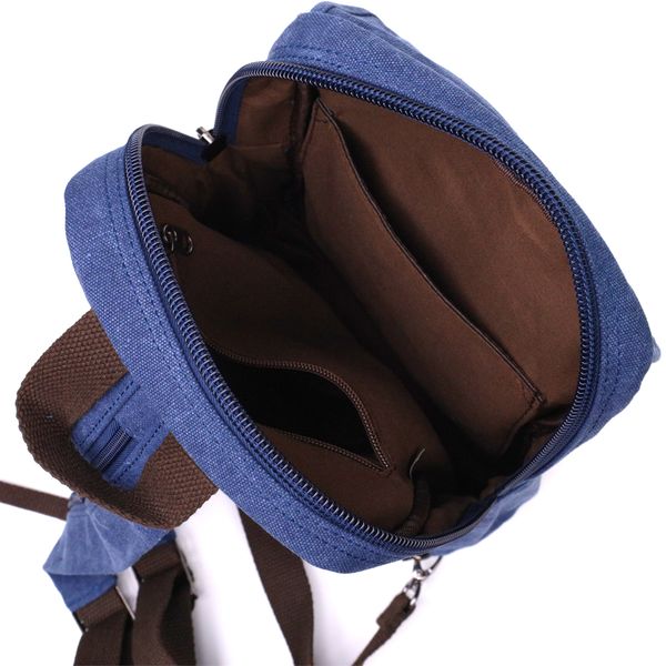 Сучасний рюкзак для чоловіків із щільного текстилю Vintage 22184 Синій 56820 фото