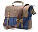 Мужская сумка-портфель кожа+парусина RK-3960-4lx от украинского бренда TARWA RK-3960-4lx фото 1