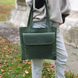 Стильная кожаная женская сумка шоппер SGE WSH 001 green зеленая WSH 001 green фото 1