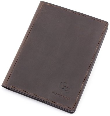 Тёмно-коричневая обложка для паспорта из кожи Grande Pelle 212120 212120 фото