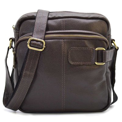 Кожаная сумка мессенджер мужская, коричневый "Флотар" FC-6012-3md TARWA FC-6012-3md фото