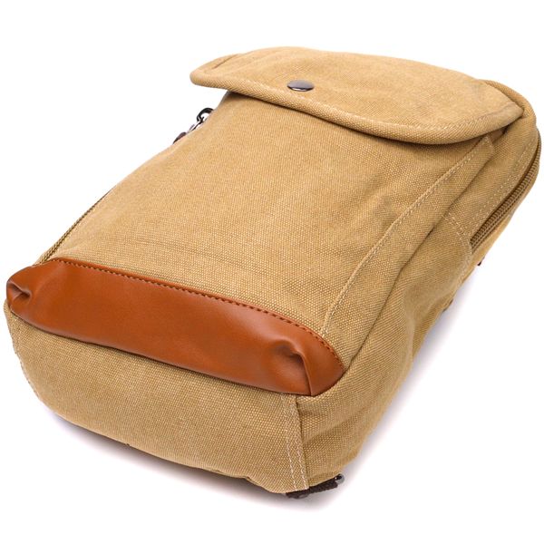 Зручний рюкзак для чоловіків із щільного текстилю Vintage 22185 Пісочний 56821 фото
