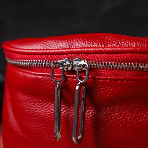 Женская полукруглая сумка через плечо из натуральной кожи 22081 Vintage Красная 22081 фото