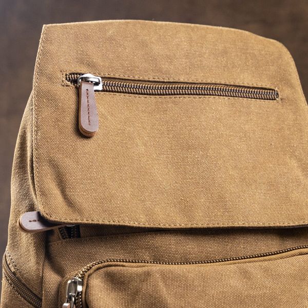 Компактний жіночий текстильний рюкзак Vintage 20196 Коричневий 46176 фото