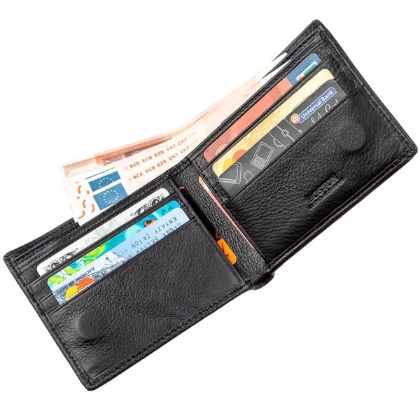 Компактний чоловічий гаманець Boston 18830 Чорний 18830 фото