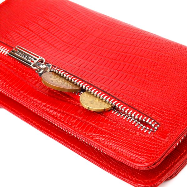 Жіноче портмоне клатч з натуральної шкіри CANPELLINI 21534 Червоне 21534 фото