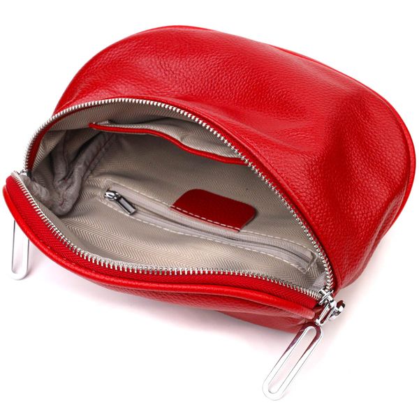 Женская полукруглая сумка через плечо из натуральной кожи 22081 Vintage Красная 22081 фото