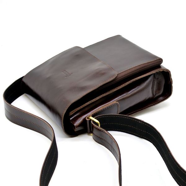 Мужская сумка на плечо из натуральной гладкой кожи Tarwa GX-3027-3md бордовая GX-3027-3md фото