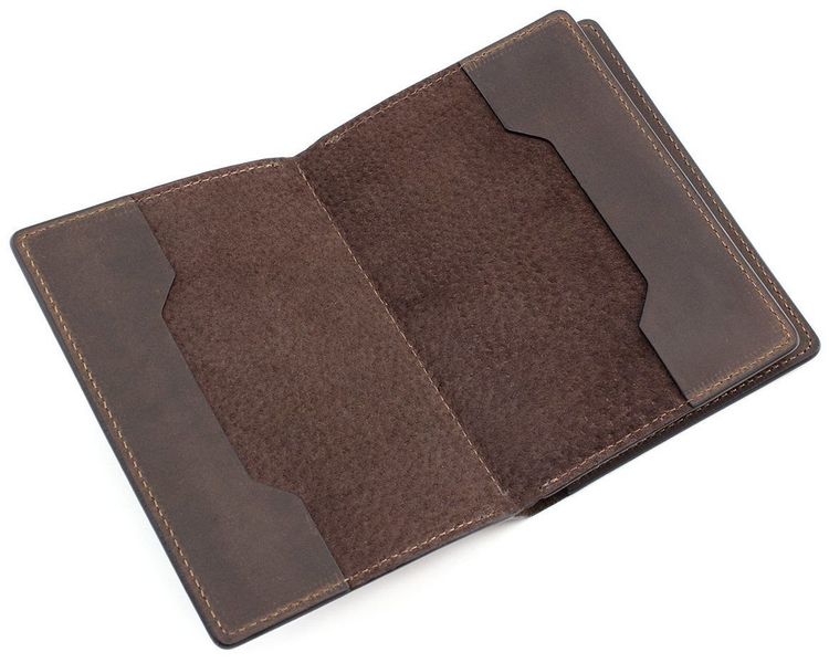 Темно-коричнева обкладинка для паспорта зі шкіри Grande Pelle 212120 212120 фото