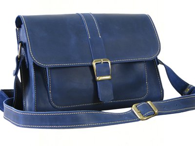 Женская кожаная сумка через плечо SGE WS 001 blue синяя WS 001 blue фото