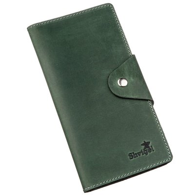 Бумажник унисекс из винтажной кожи SHVIGEL 16168 Зеленый 16168 фото